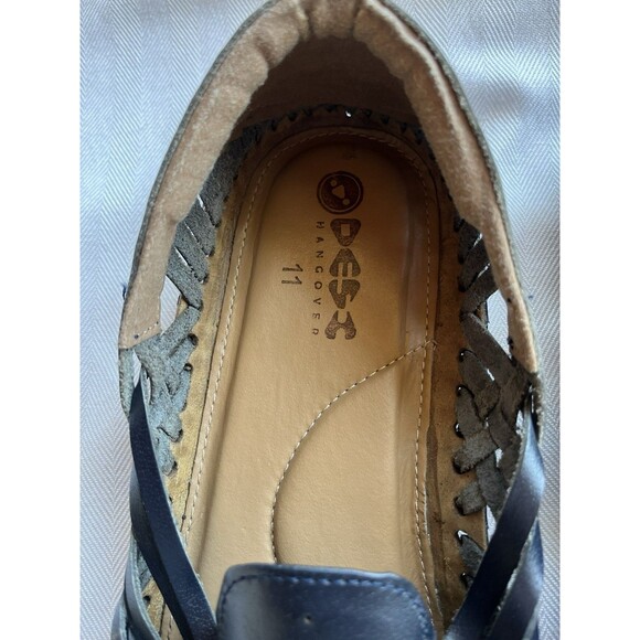 DesiHangover Chief Navy Blue Leather Woven Huarache Slip On Loafer Men’s Size 11 - Picture 4 of 12